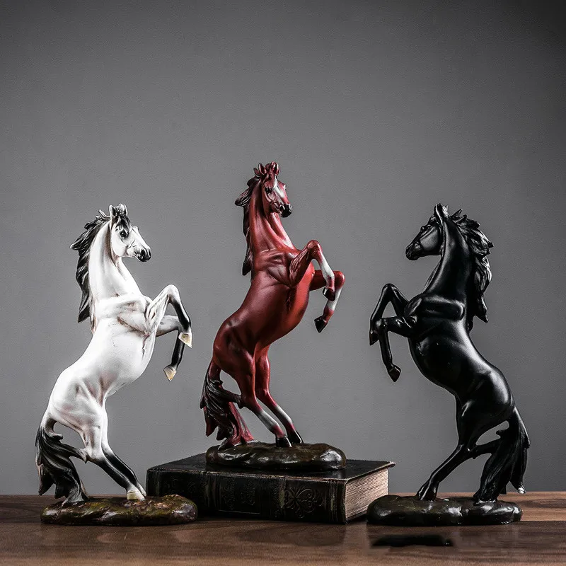 

[VIP] Resin Crafts Domineering Horse Statue Living Room Office Porch Ornaments Home Decoration Accessories