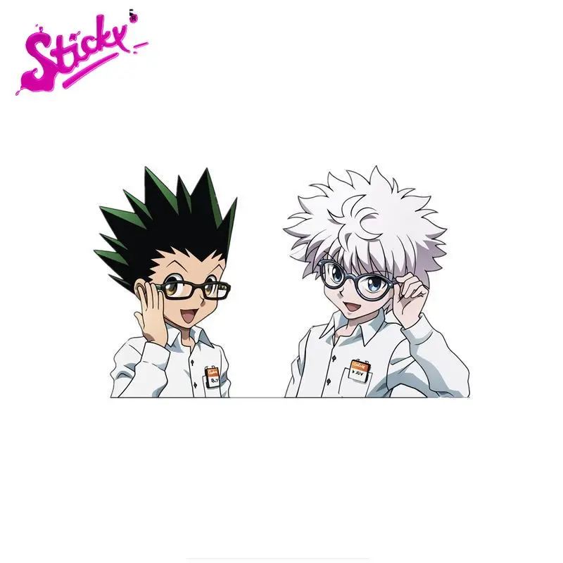 Липкая аниме наклейка для автомобиля Hunter X Gon And Killua декоративная мотоцикла