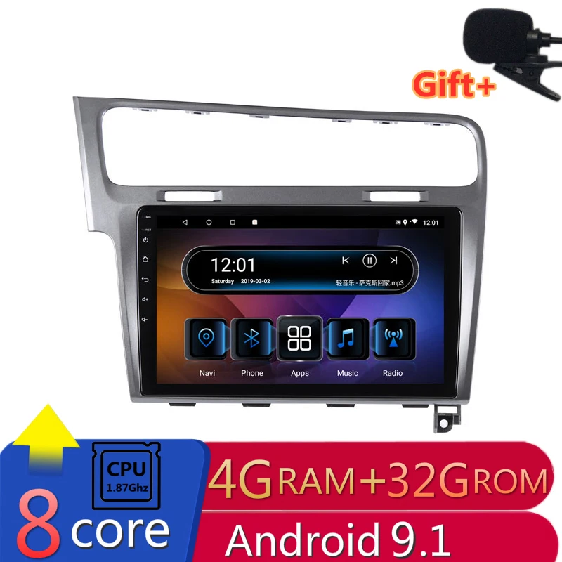10 1 &quot4G RAM 8 ядер Android автомобильный DVD GPS навигация для Volkswagen VW Golf 7 2013 2014 2015 аудио