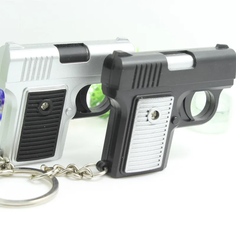 Инструмент для имитации пистолета светодиодный брелок ключей пистолет игрушка
