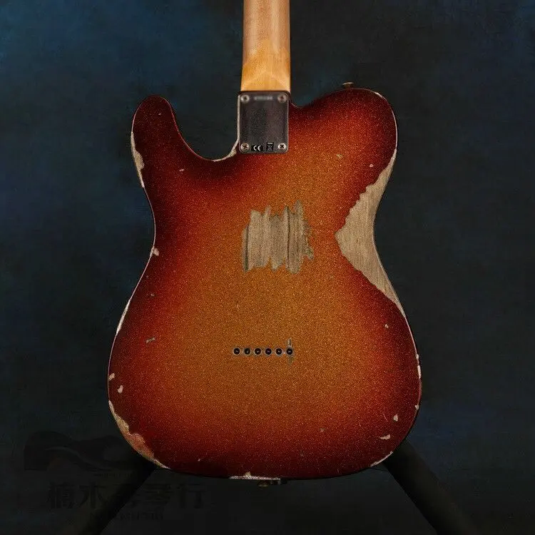 

new arrival sunburst relics by hand electric guitar ,Chinese factory electric guitar , high qulity guitar , some free shipping
