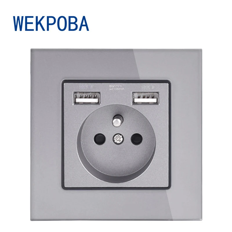 WEKPOBA серая панель из закаленного стекла французская/польская стандартная