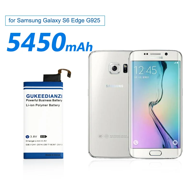 Аккумулятор gukeedianzi EB-BG925ABE 5450 ма-ч для samsung GALAXY S6 край G9250 G925FQ G925F G925S S6Edge G925V G925A Мощность банка