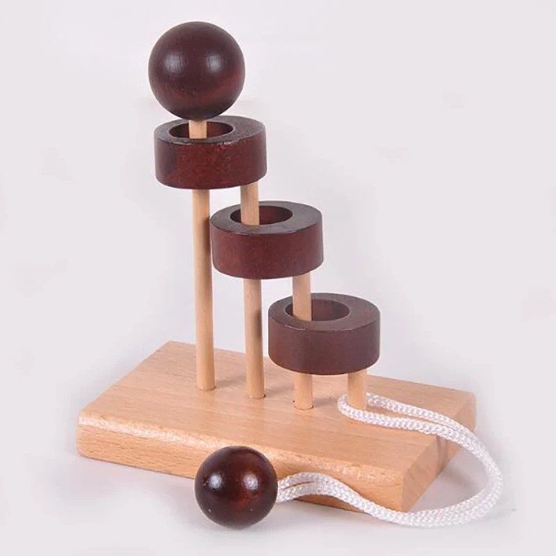 

Wooden Educational Toys Adult Educational Toy Looping-off Solution Set Of Untying Rope Trapezoid Untying Rope Trapped Classical