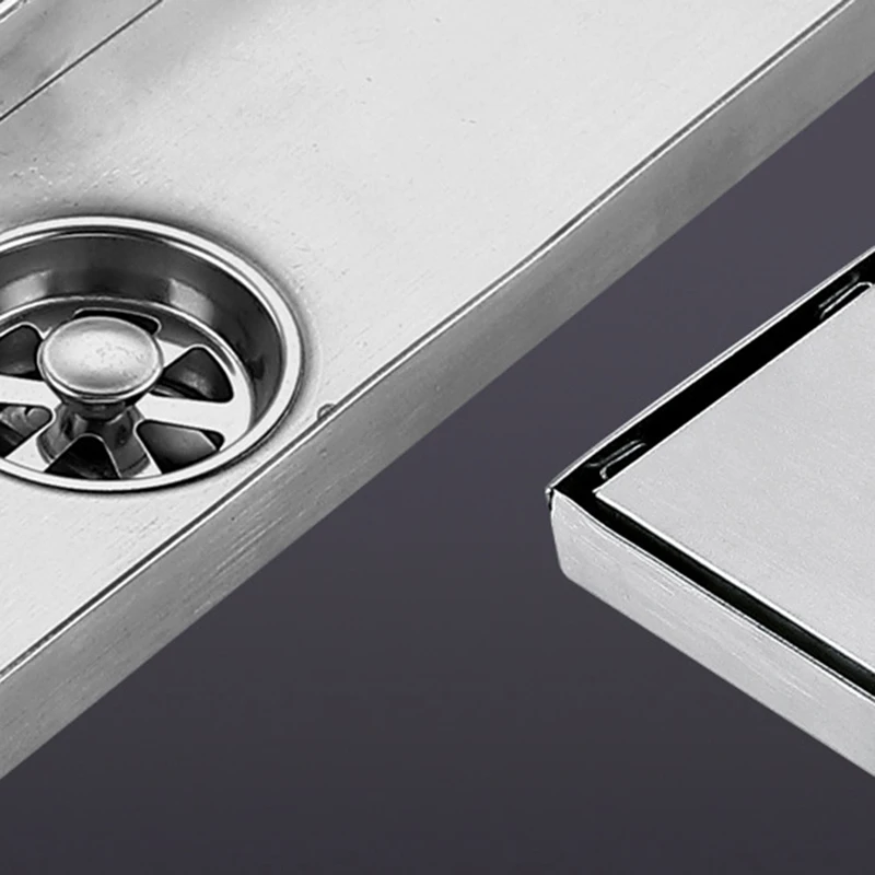 Слив для душа и вставка из матовой нержавеющей стали подходит плиточного