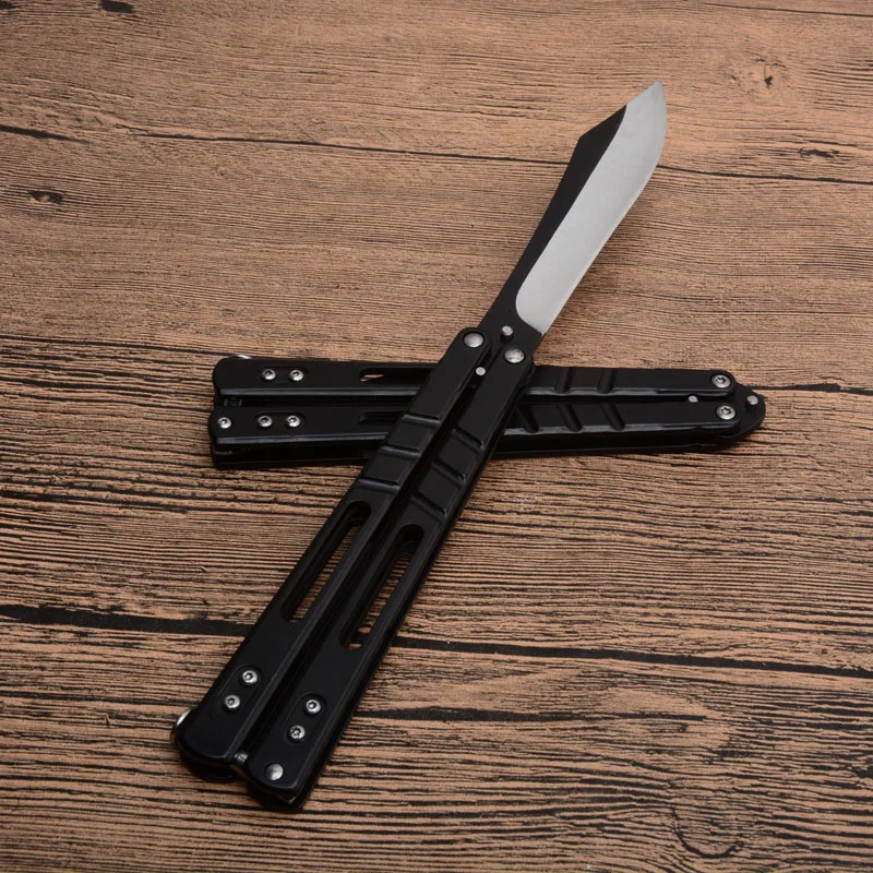 Бабочка нож для тренера 440 Лезвие обучение ножи сталь Ручка карман качели