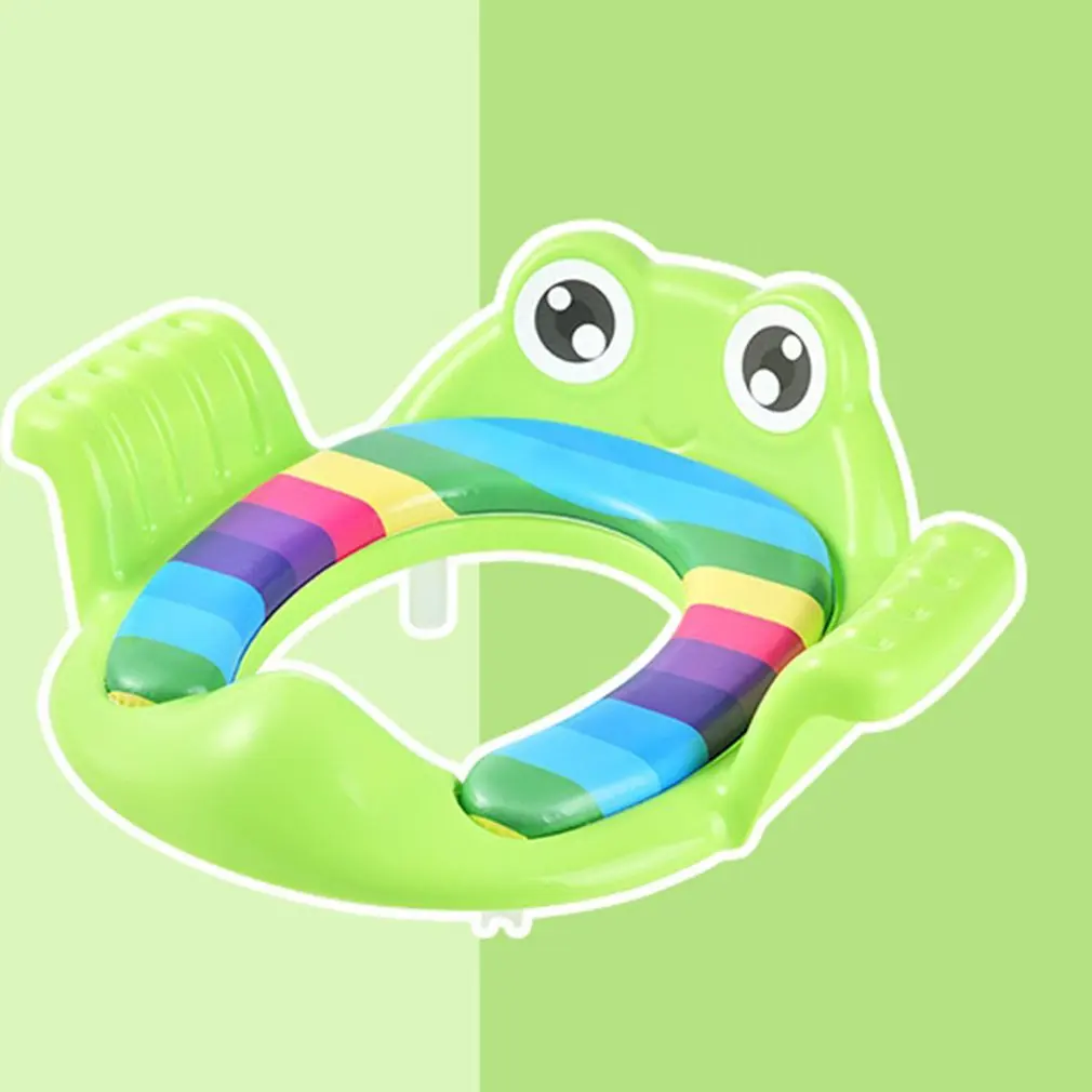 

Baby Toilet Seat With Handrail Heightening Urine Baffle Suspension Design 4 Anti-skid Adjustable Bases