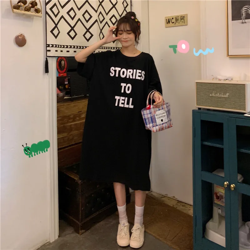 Летний хлопковый Длинный топ 2020 Женские повседневные рубашки с круглым вырезом и