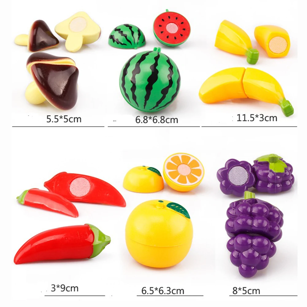 

Children Play House Toy Cut Fruit Plastic Vegetables Kitchen Baby Classic Pretend Playset Educational Toys Birthday Gifts