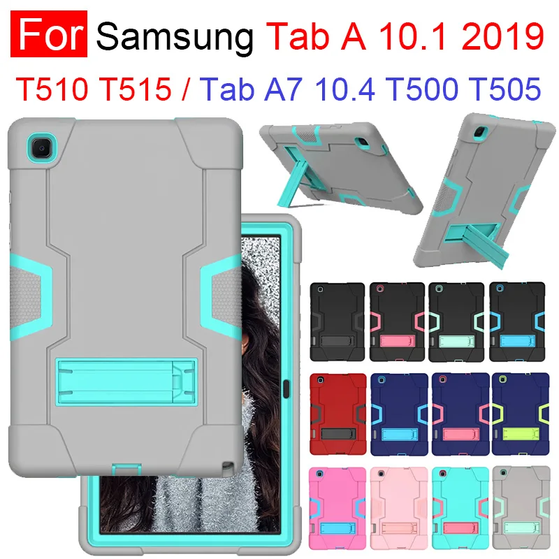 

For Samsung Tab A 10.1 2019 T510 T515 Tab A7 10.4 2020 SM T500 T505 Slim Heavy Duty Shockproof Rugged Full Body Protective Case