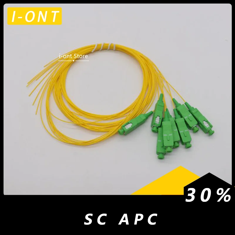 Free Shipping SC APC 8Cores Fanout Fiber Optic Pigtail SM Simplex 8 Core Optical Fiber Pigtail