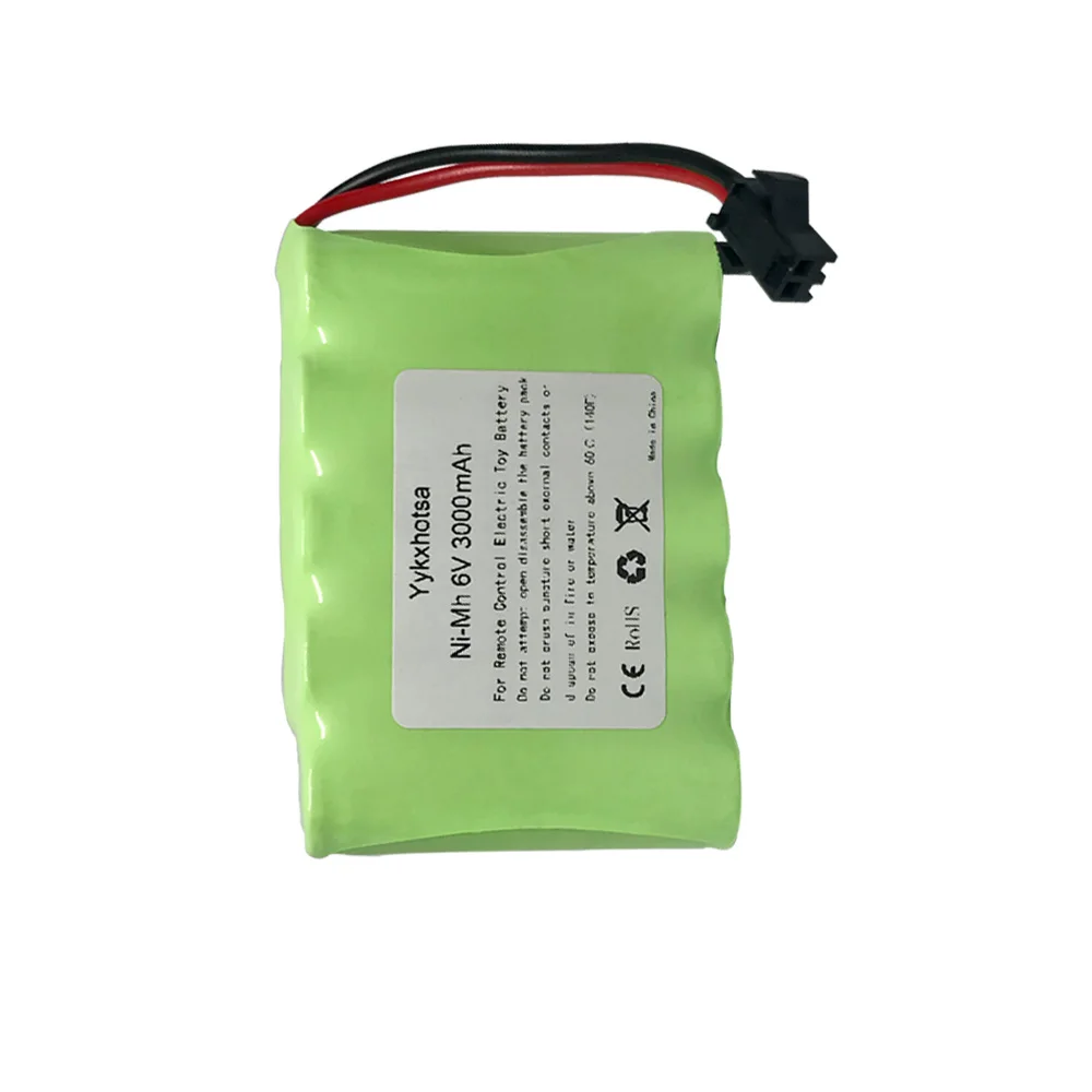 6V 3000 mah Ni-MH батарея для RC Электрические игрушки автомобиль Грузовик Лодка высокой емкости nimh батарея 6 v 3000 mah SM/JST/TAMIYA/EL-2P штекер