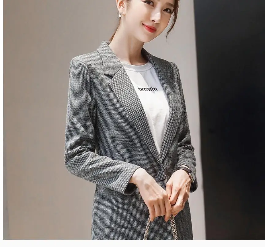 

2021 spring and autumn winter Long sleeve Women's Western-style clothes coat