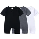 Одежда для новорожденных, детское одеяло, комбинезон для мальчиков, боди, однотонный простой комбинезон, пижамы, наряды с коротким рукавом, одежда для маленьких девочек