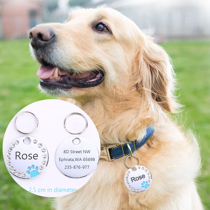 

Именные Бирки Для домашних питомцев, персонализированные идентификационные бирки для собак и кошек, аксессуары для ошейников, подвеска с именной табличкой, металлический брелок, Бесплатная гравировка