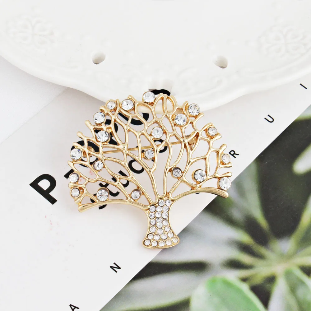 2019 Взрывные Модели Стразы богатая брошь на древо жизни большая атмосфера