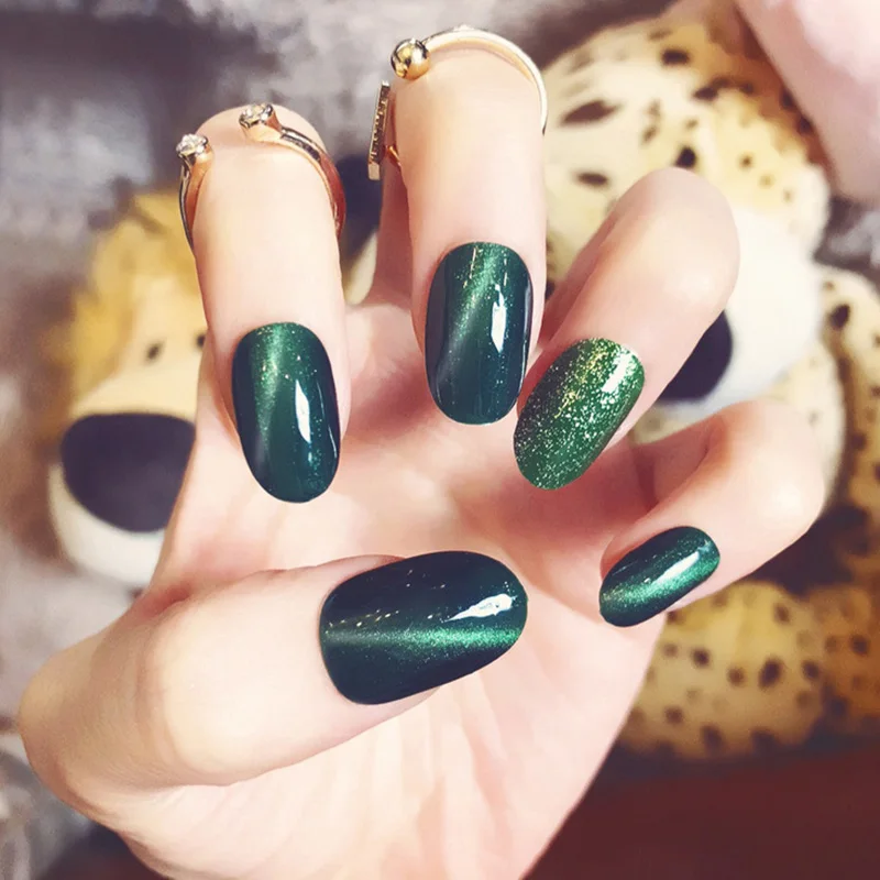 

Hot 24 Piece Bridal Nail Patch Nail Art Finished Piece Fake Nails for Women Girls EY669