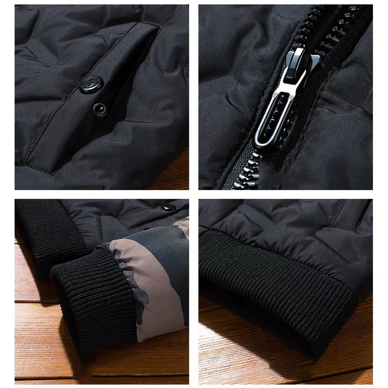 Мужские зимние куртки и пальто верхняя одежда новая камуфляжная куртка-бомбер