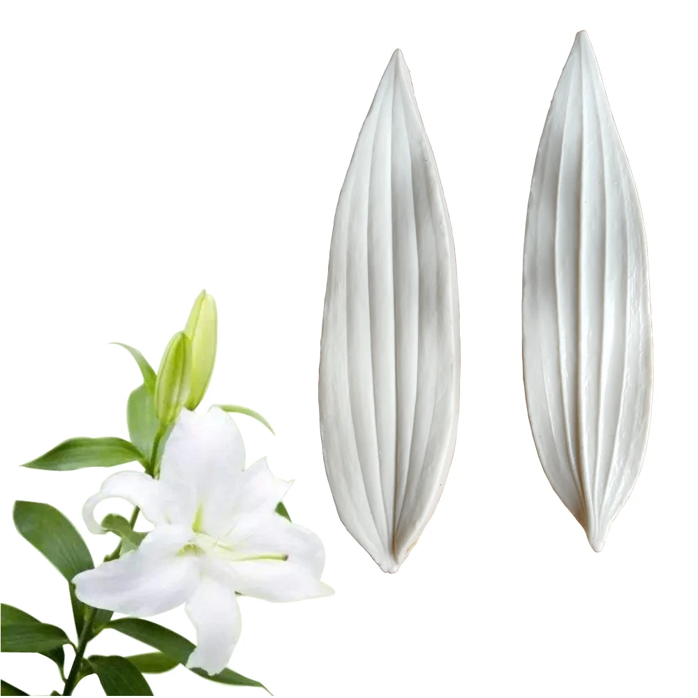 Большая лилия Лист Лепесток Veiner силиконовая форма шоколадный помадка Gumpaste