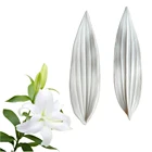 Большая лилия Лист Лепесток Veiner силиконовая форма шоколадный помадка Gumpaste сахарная глина цветок плесень украшения торта инструменты M2120 силиконовые формы