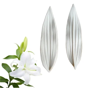 Большая лилия Лист Лепесток Veiner силиконовая форма шоколадный помадка Gumpaste сахарная глина цветок плесень украшения торта инструменты M2120 силиконовые формы - изображение