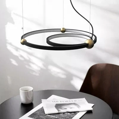 Современная креативная люстра из ПВХ и алюминия для столовой 40 Вт|Люстры| |