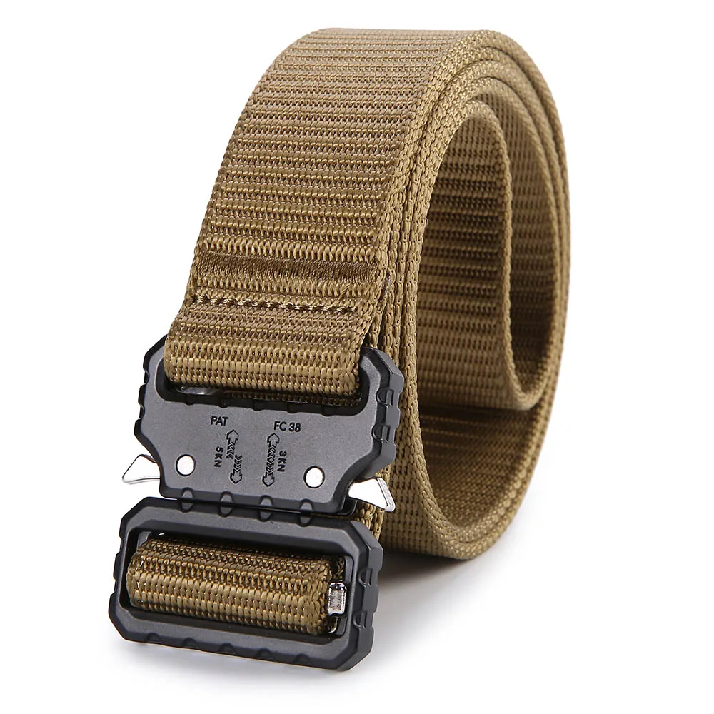 Belt-B8-38-Brown Сверхмощный тактический военный ремень для страйкбола, для полиции, на открытом воздухе, для боя, охоты, поясные ремни, Пояс SWAT, снаряжение для мужчин - Цвет: Belt-B8-38-Brown