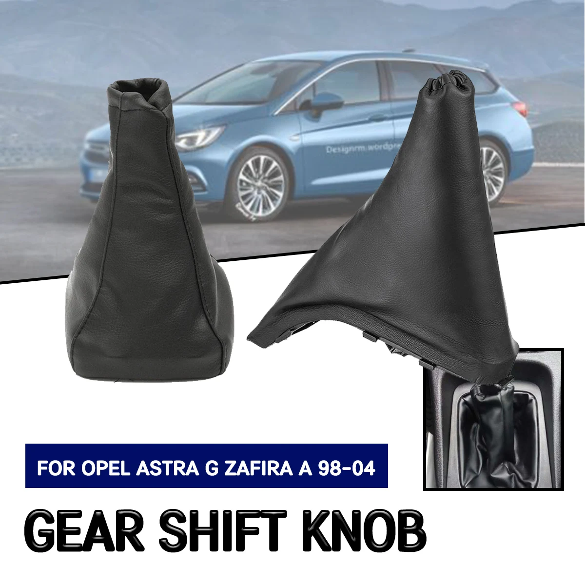 

For Opel Astra G Zafira A 1998-2004 Car PU Leather Gear Shift Knob Gaiter Boot Cover Parking Handbrake Grips Case