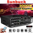 SUNBUCK 2000 Вт 4 Ом 2 канала bluetooth стерео усилитель беспроводной Hifi стерео аудио дом усилитель мощности для караоке автомобильный усилитель USB диск