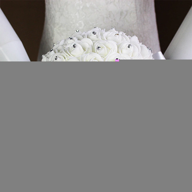 Белые розы белые букет невесты атласные цветы романтичный свадебный | Свадьбы и