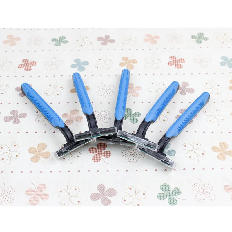 5 шт./компл. бритва Женская Ручная голубая унисекс для удаления волос на ногах в