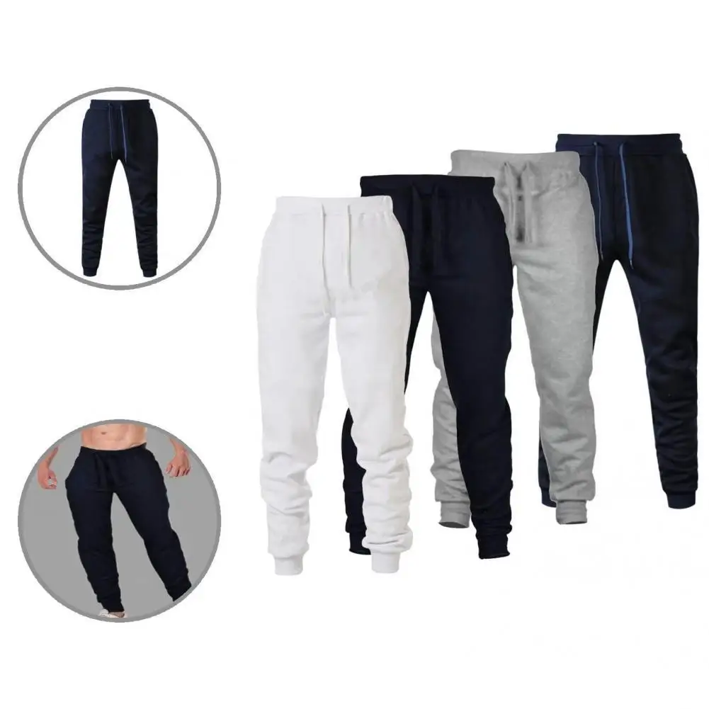 

Autumn Sweatpants Stylish Great Stitching Solid Color Young Men Trousers for Going Out Male Pants Spring Pants