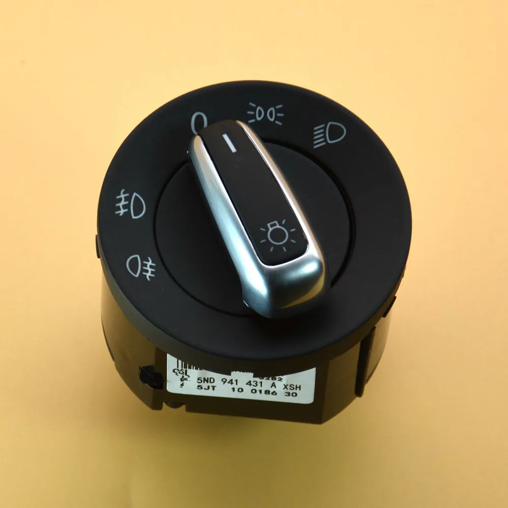 5 шт. OEM хромированный Европейский переключатель управления фарами для Golf Mk5 Mk6 Passat