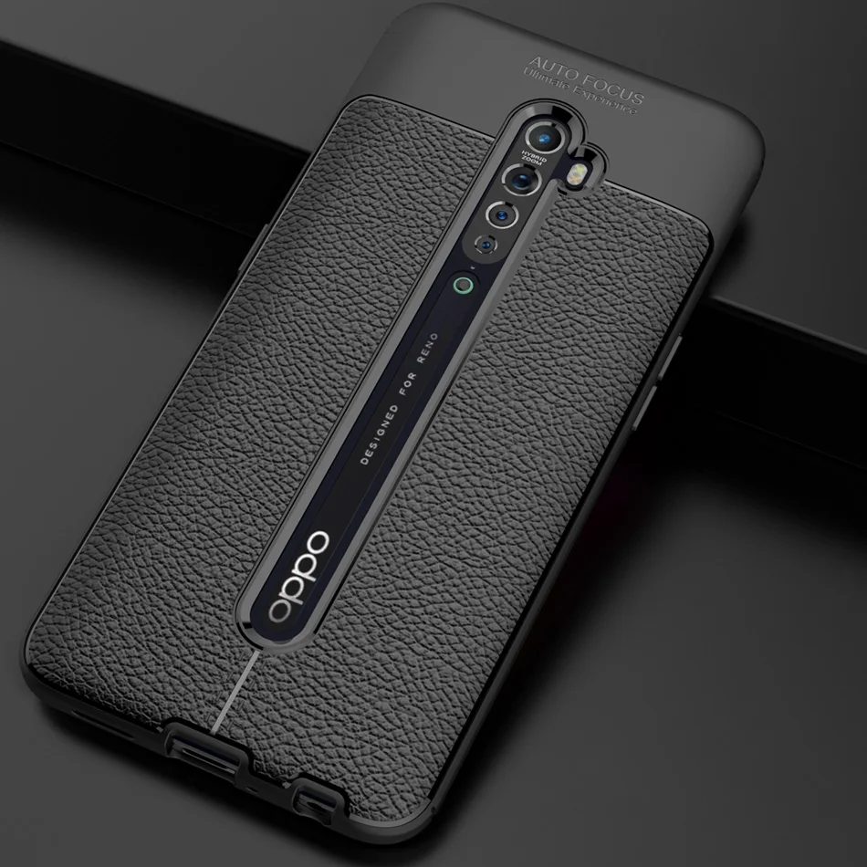 Роскошный мягкий чехол из искусственной кожи для OPPO Reno 2Z 2F 360 противоударный с