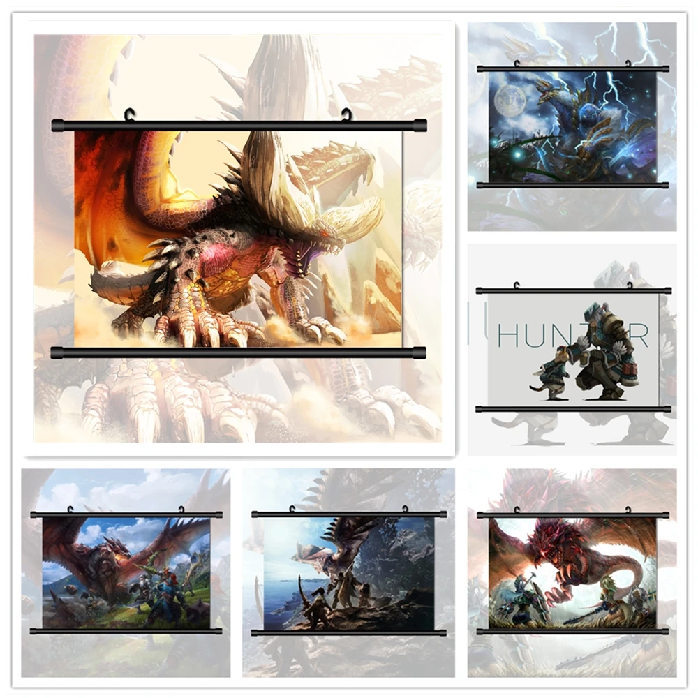 Monster Hunter Anime Manga HD Print Wall Poster Scroll