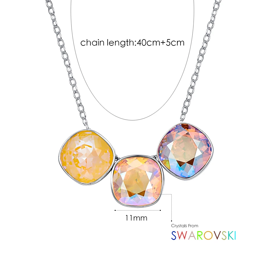 Женские ожерелья с кристаллами Swarovski модные разноцветными бусинами для