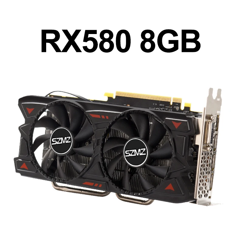 Оригинальная видеокарта SZMZ Radeon RX 580 470 570 8 ГБ GDDR5 256Bit rx580 GPU для майнинга без gtx 960 1050