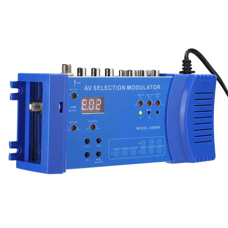 

AMS90 Digital Domestic Modulator AV Optional Modulator VHF UHF PAL/NTSC Standard Portable Converter for local CATV system