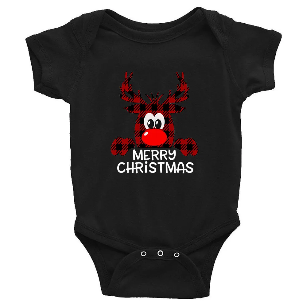 Ropa a juego con estampado de ciervo de Feliz Navidad para ni&ntilde;os, camiseta para ni&ntilde;os y ni&ntilde;as, pelele para reci&eacute;n nacidos, pijamas Para pap&aacute; y mam&aacute;, 2021-5