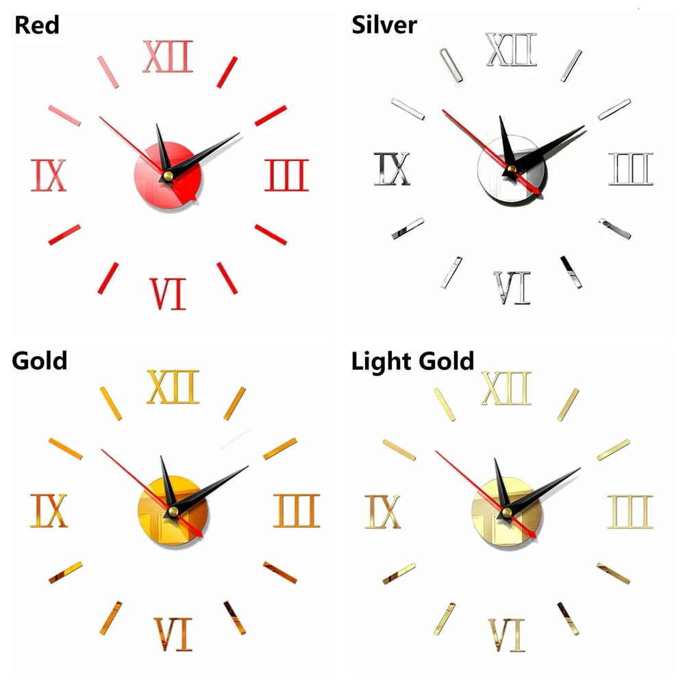 Акриловые самоклеящиеся 3d-наклейки в современном стиле кварцевые цифры с
