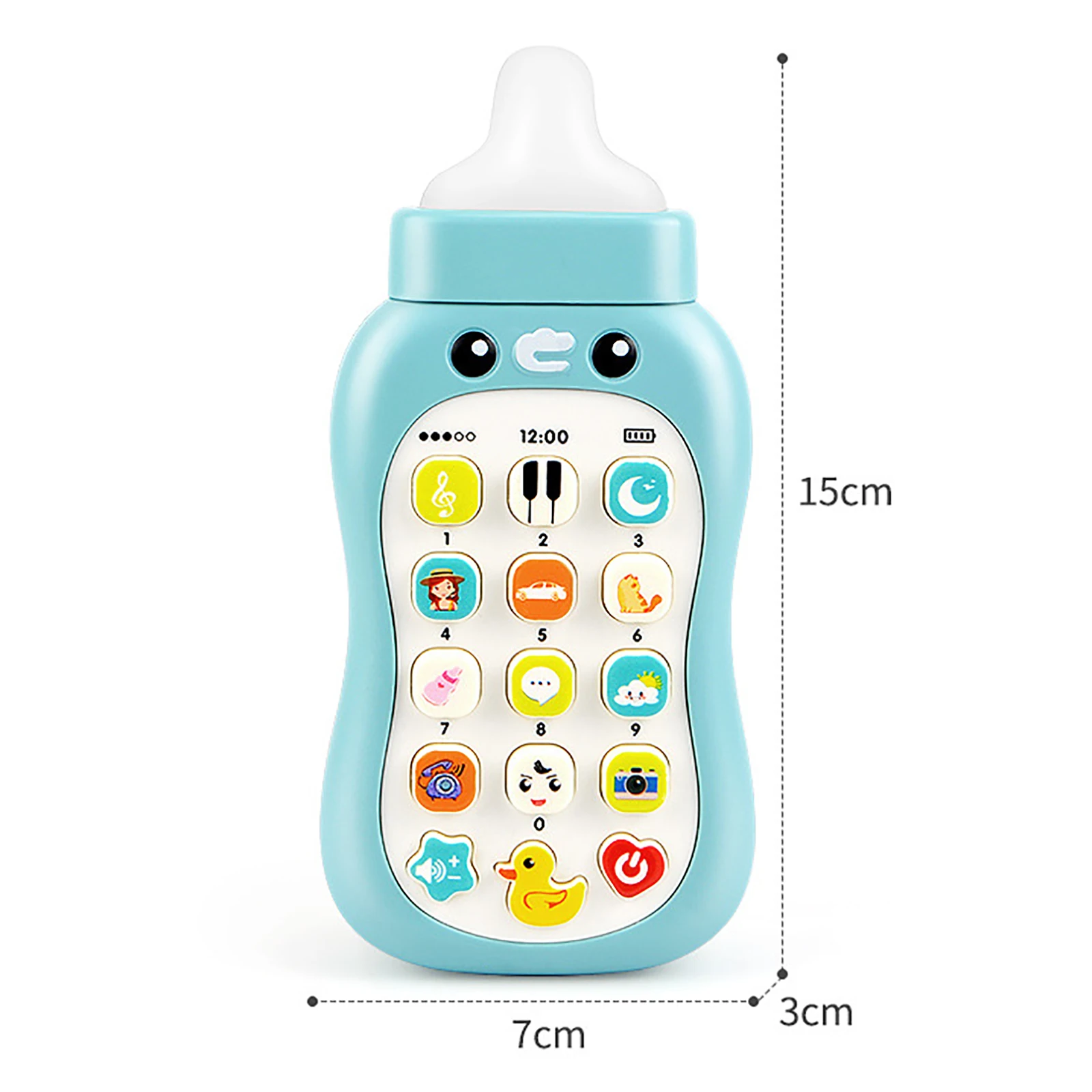 

2021 Educational Toys Cellphone Baby Kid English Learning Mobile Phone Electronic Toy Phone Music Telephone Baby Bottle Design