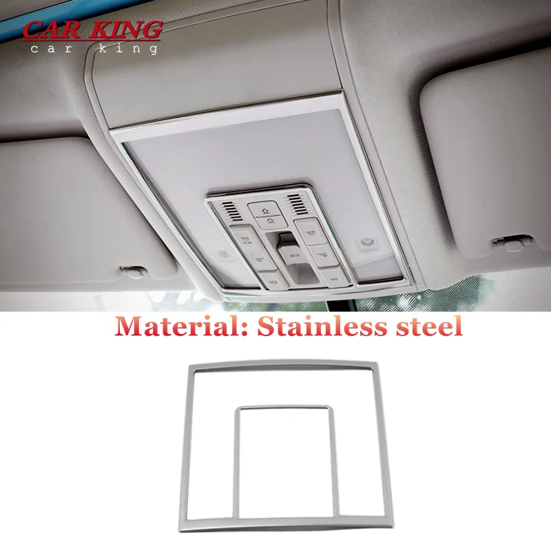 

For Volkswagen VW Teramont Atlas 2017-2019 Car front reading Lampshade panel Cover Trim sticker car accessories styling 1pcs