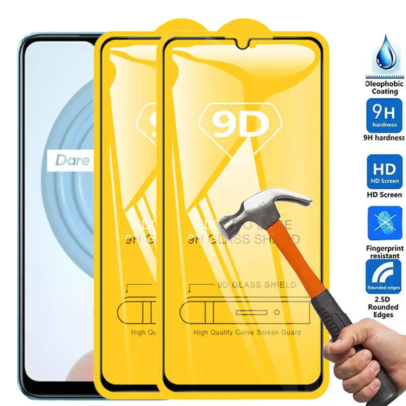 

2 шт. 9D полное покрытие для Oppo Realme C21 C15 C3 Стекло Экран протектор из полиуретана с открытыми порами Realmi C21 C 21 Защитная Стекло пленка защитное ст...