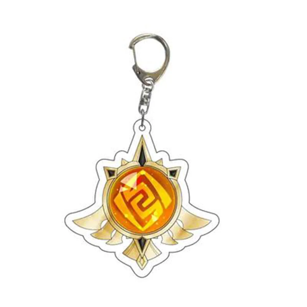 

Customized Anime Keyring Genshin Impact Keychains Acrylic Pendant Key Rings Kids Cosplay Jewelry Gifts