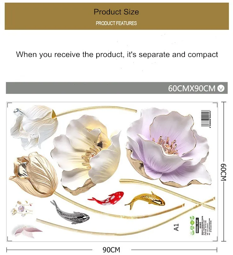 Большой тюльпан цветок бабочки наклейки на стену DIY спальня гостиная декор