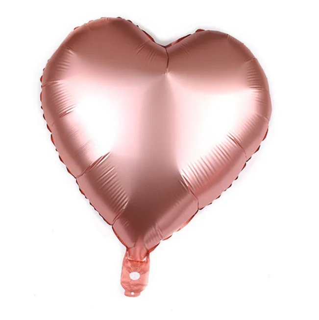 rose gold heart 10 шт. 18 дюймов металлический шар с сердечками из фольги 12 дюймов мульти латексный гелиевый металлический шар на день рождения Свадебные украшения - Цвет: rose gold heart