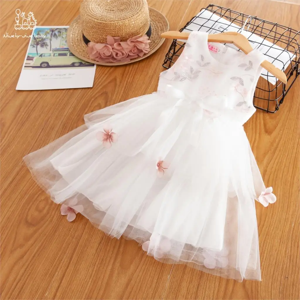 Цветочное платье для новорожденных одежда вечеринки крещения украшение в виде