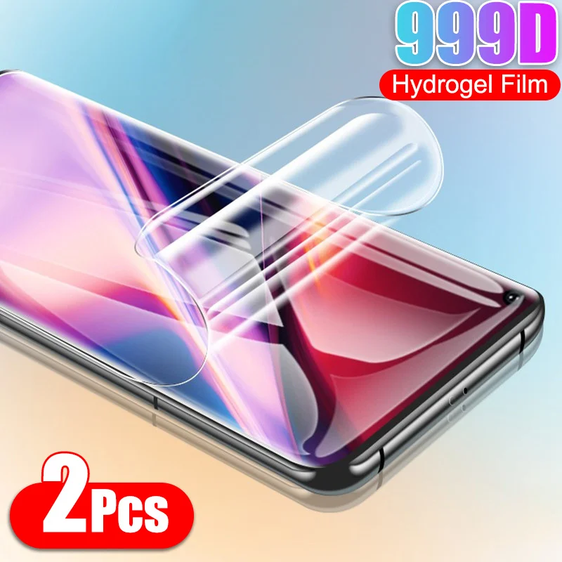 2 шт. 999D Гидрогелевая пленка для защиты экрана Oneplus 8 Pro 7 Lite 7T на 6 6T 5 5T полное
