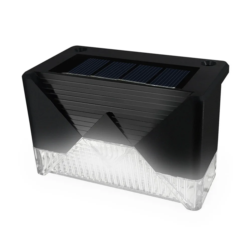 

4pcs Solar Deck Lights Led Post For Step Waterproof Home Decor Modern Stair Lamp Patio Outdoor Landscape Bright Easy Install ABS