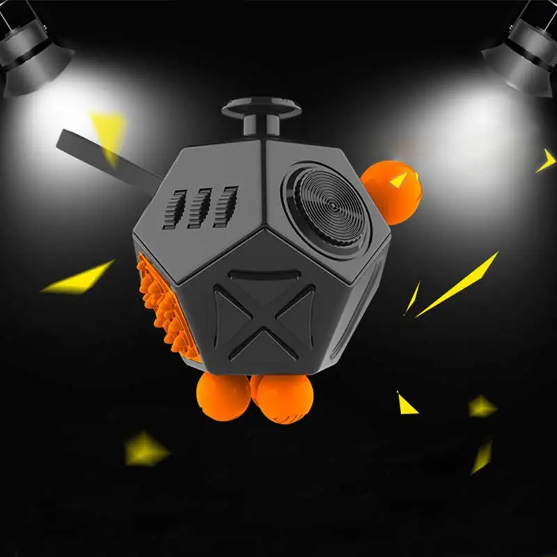 Кубик антистрессовый 12 сторонний для снятия стресса антистрессовые кости снятие